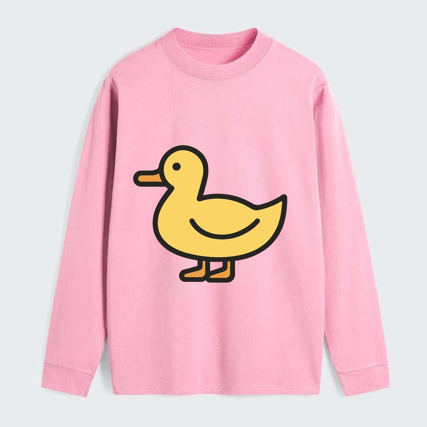 Duck - Yellow mallard flat side profile - Classic Long Sleeve Shirt - Pink