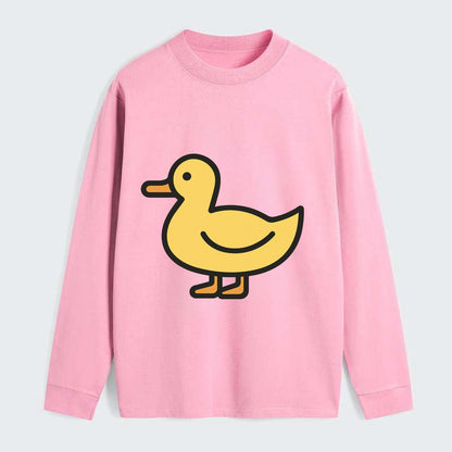 Duck - Yellow mallard flat side profile - Classic Long Sleeve Shirt - Pink