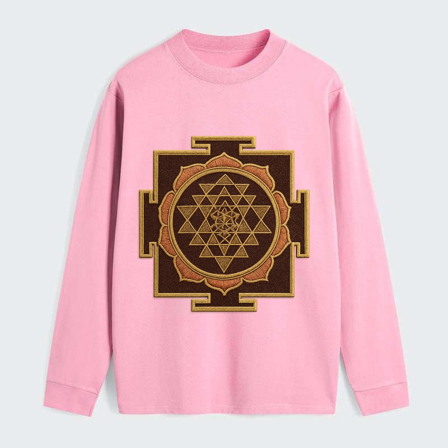 Sri Yantra  - Classic Long Sleeve Shirt - Pink