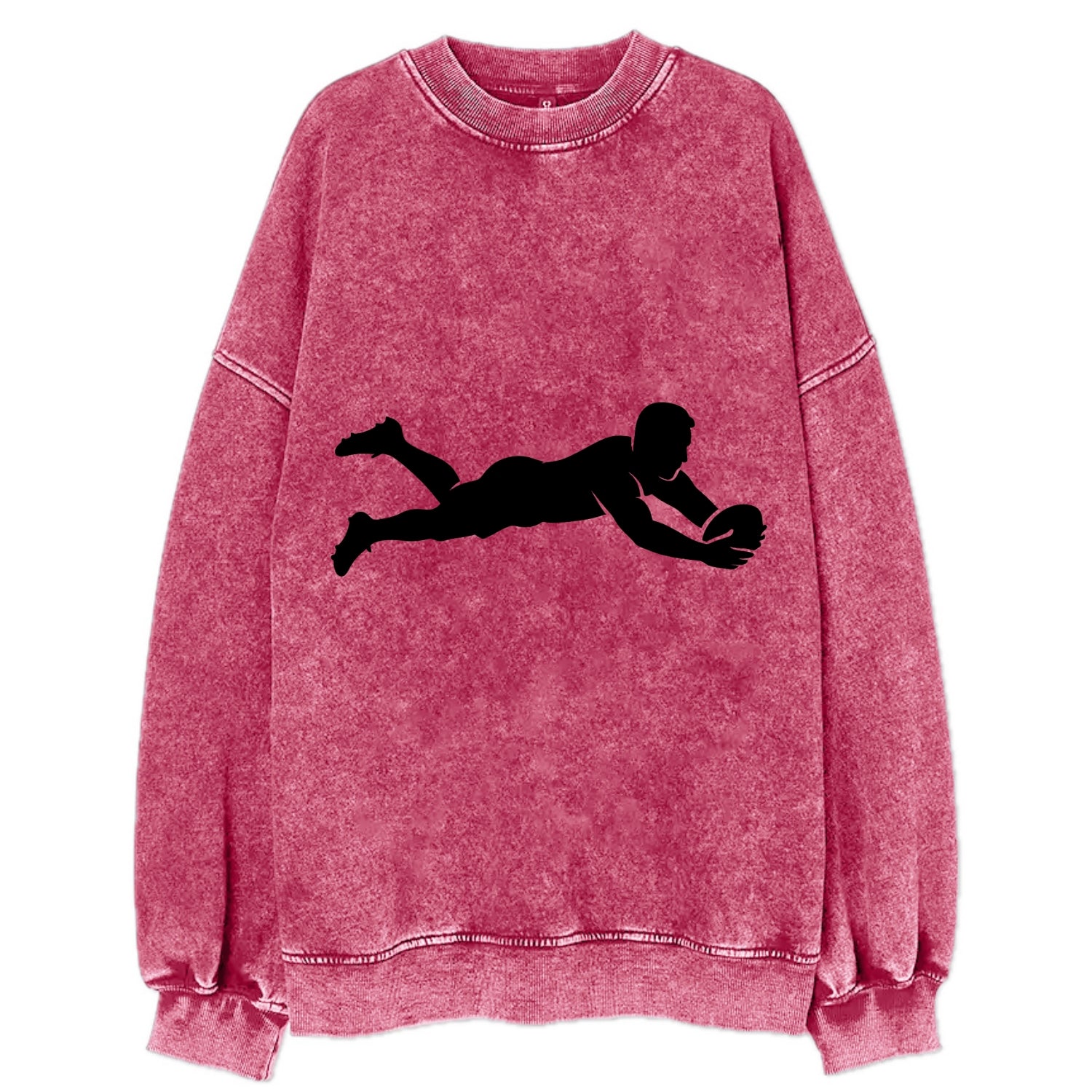 Rugby player diving for try - Vintage Sweatshirt - Pink