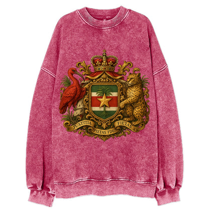 Suriname Star Emblem  - Vintage Sweatshirt - Pink