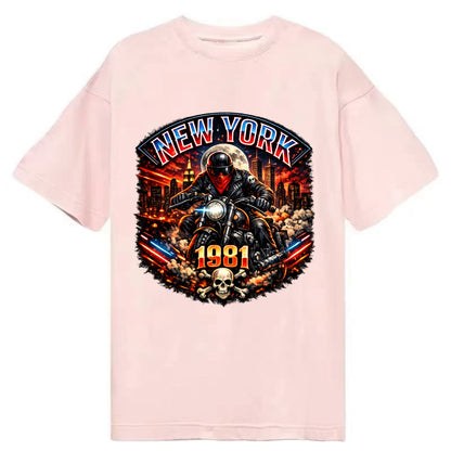 New York 1981 Biker - Classic T-shirt - Pink