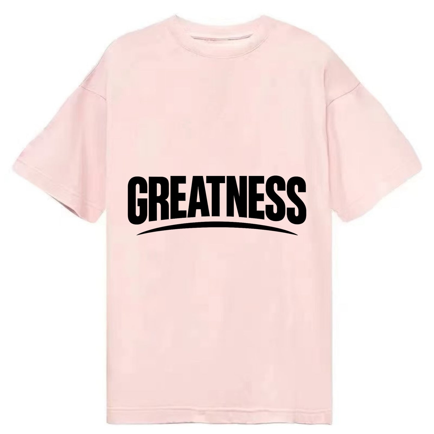 Bold typography design - "GREATNESS" - achieving excellence, reaching potential - Classic T-shirt - Pink