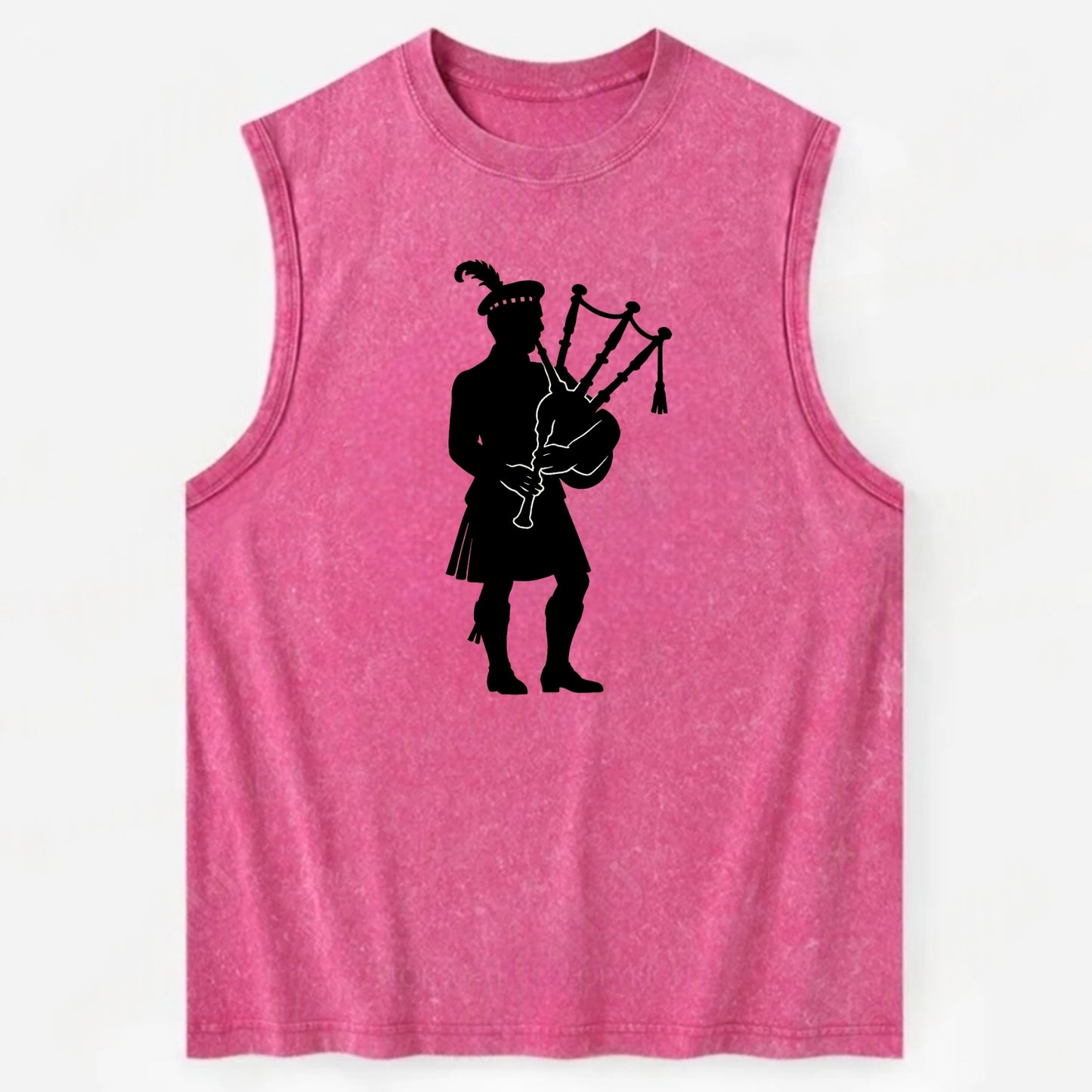 Bagpiper in traditional stance - Vintage Washed Tank - Pink
