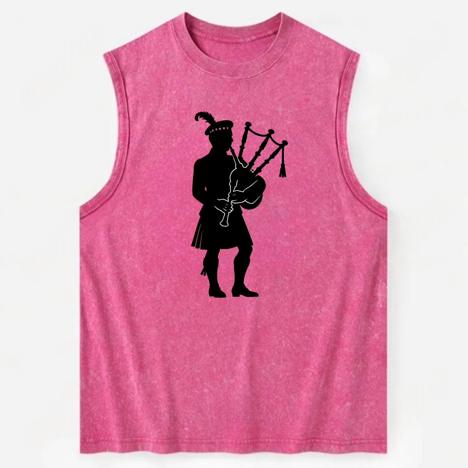 Bagpiper in traditional stance - Vintage Washed Tank - Pink