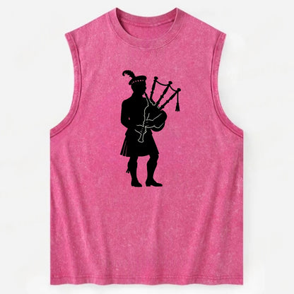 Bagpiper in traditional stance - Vintage Washed Tank - Pink