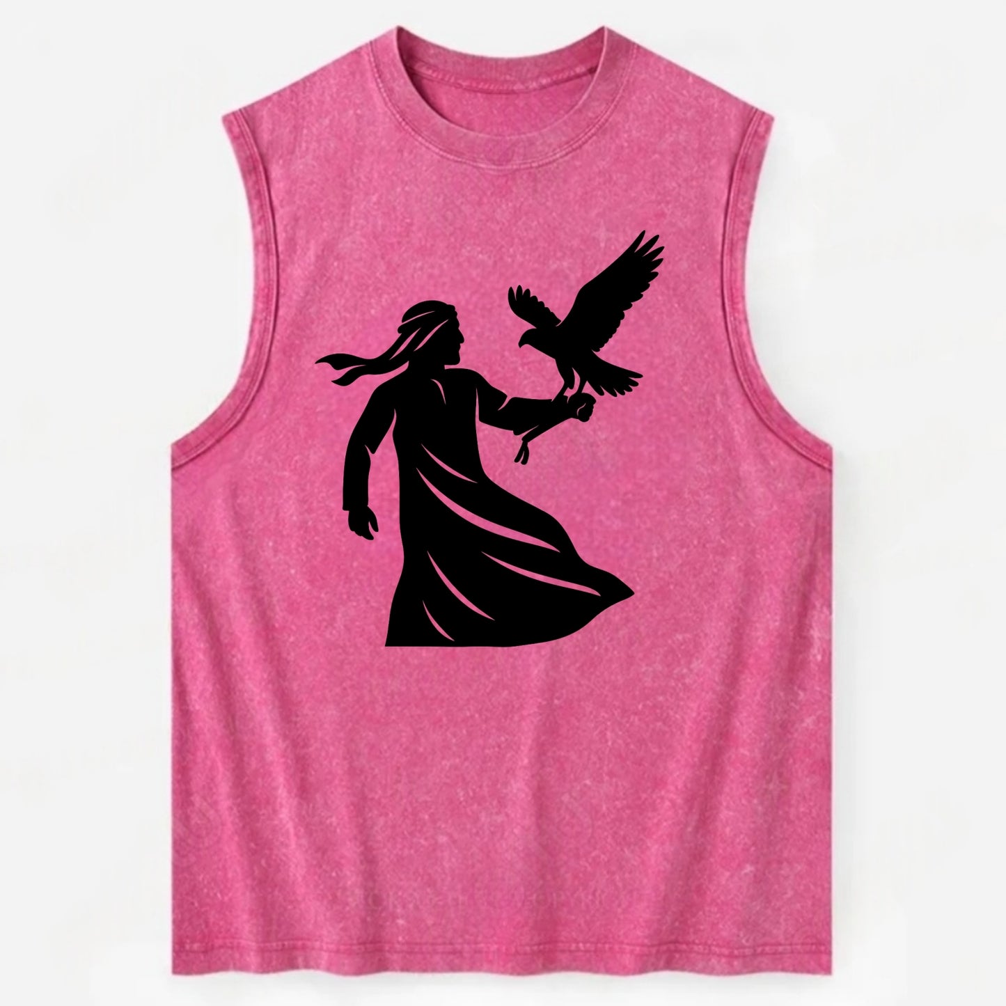 Arabian falconer with bird - Vintage Washed Tank - Pink