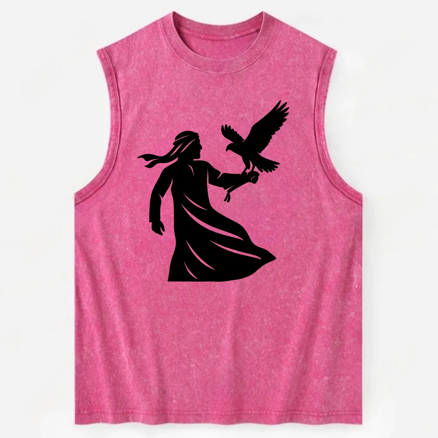 Arabian falconer with bird - Vintage Washed Tank - Pink
