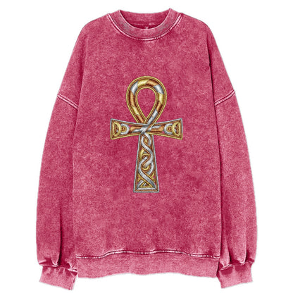Ankh of Life - Vintage Sweatshirt - Pink