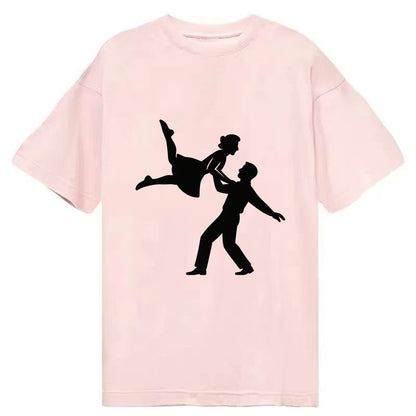 Swing dancers aerial lift - Classic T-shirt - Pink