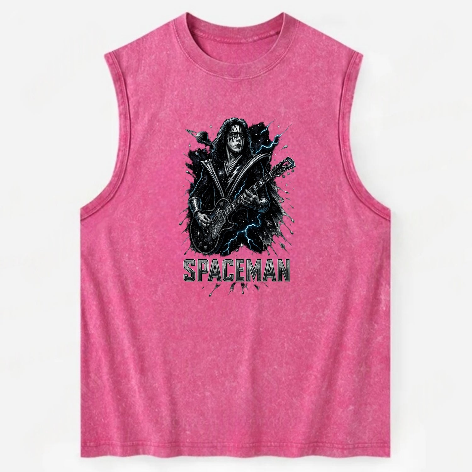Silver Splash - Vintage Washed Tank - Pink