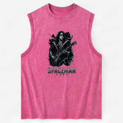 Silver Splash - Vintage Washed Tank - Pink