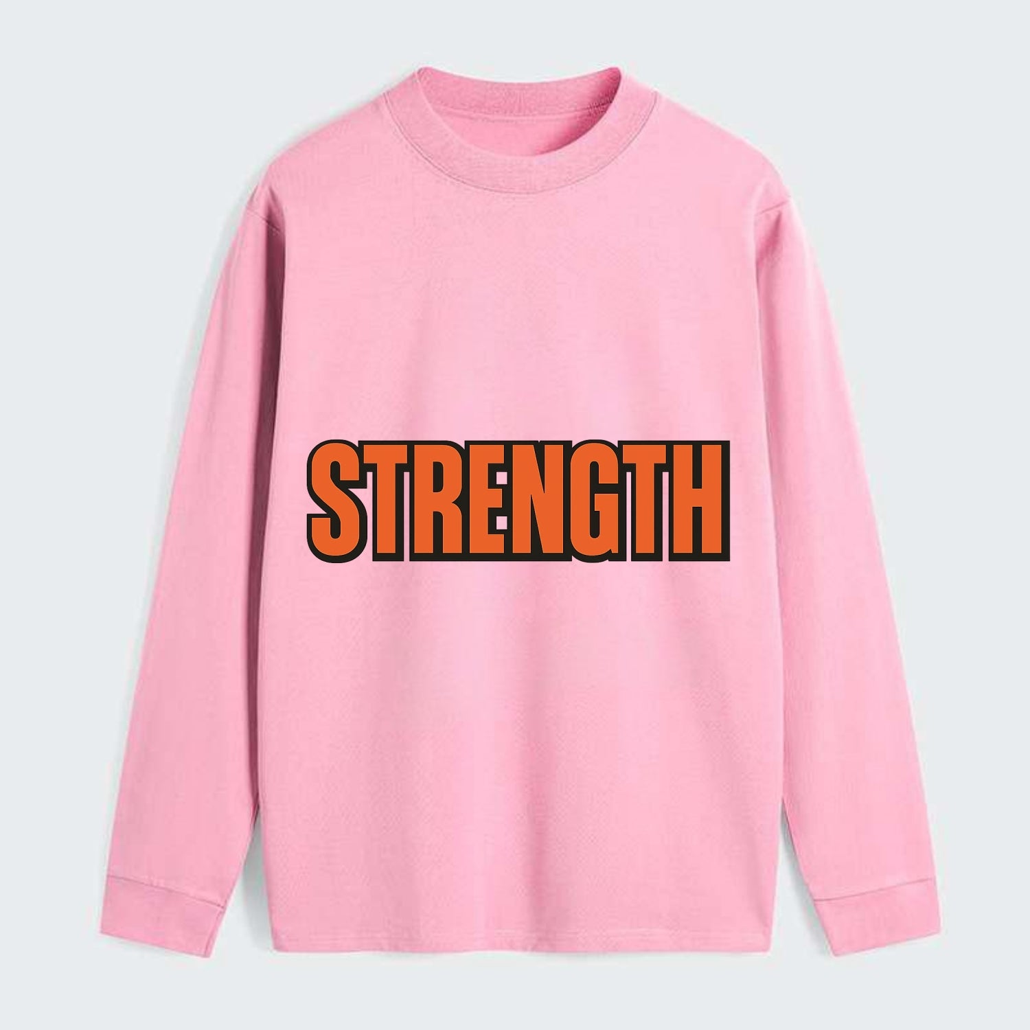 Bold typography design - "STRENGTH" - inner power, resilience, fortitude - Classic Long Sleeve Shirt - Pink