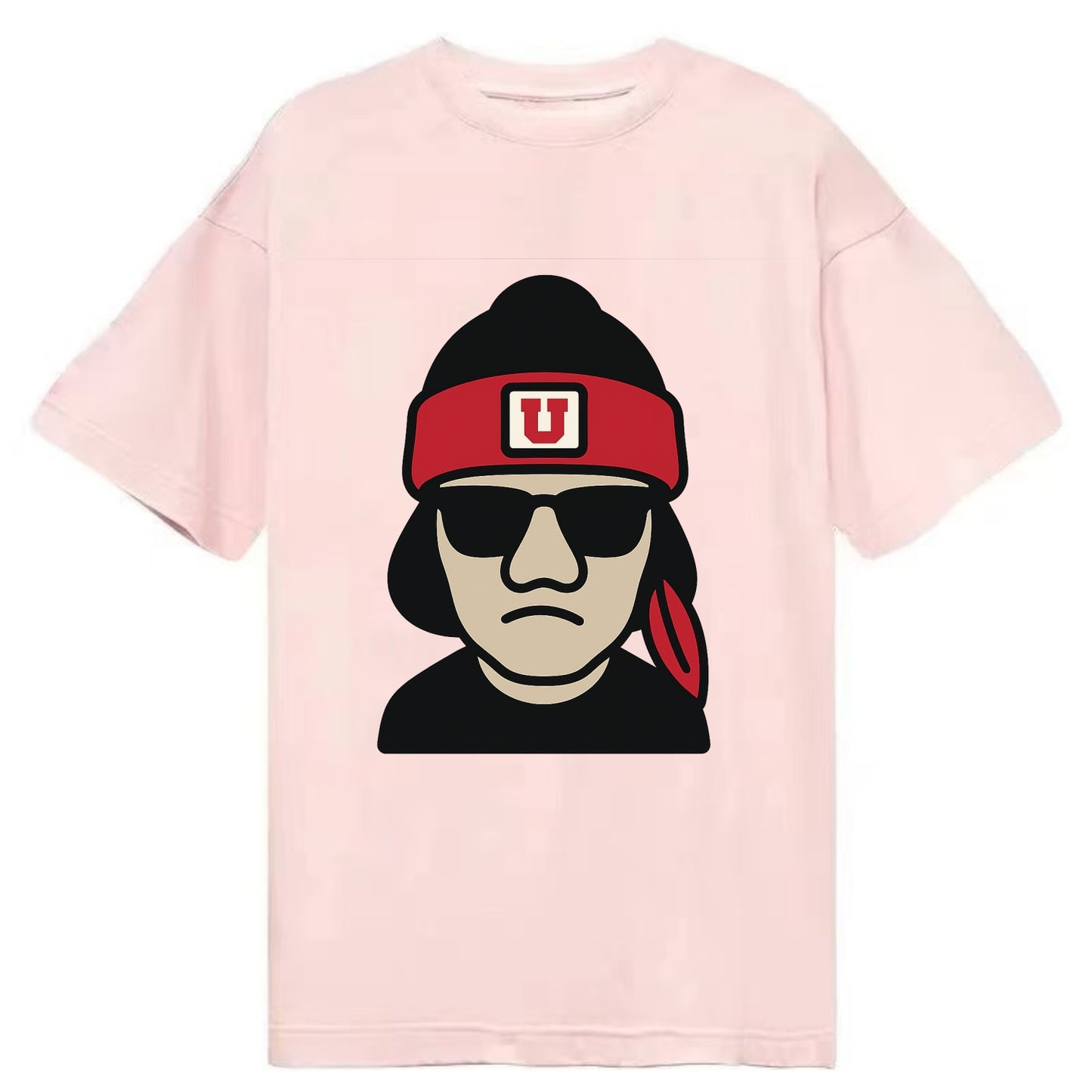 Salt Lake Ute wearing Utah beanie with U patch - Classic T-shirt - Pink