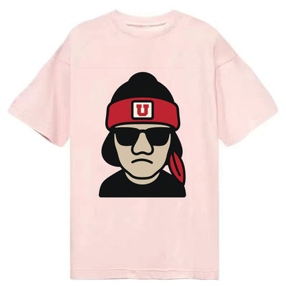 Salt Lake Ute wearing Utah beanie with U patch - Classic T-shirt - Pink
