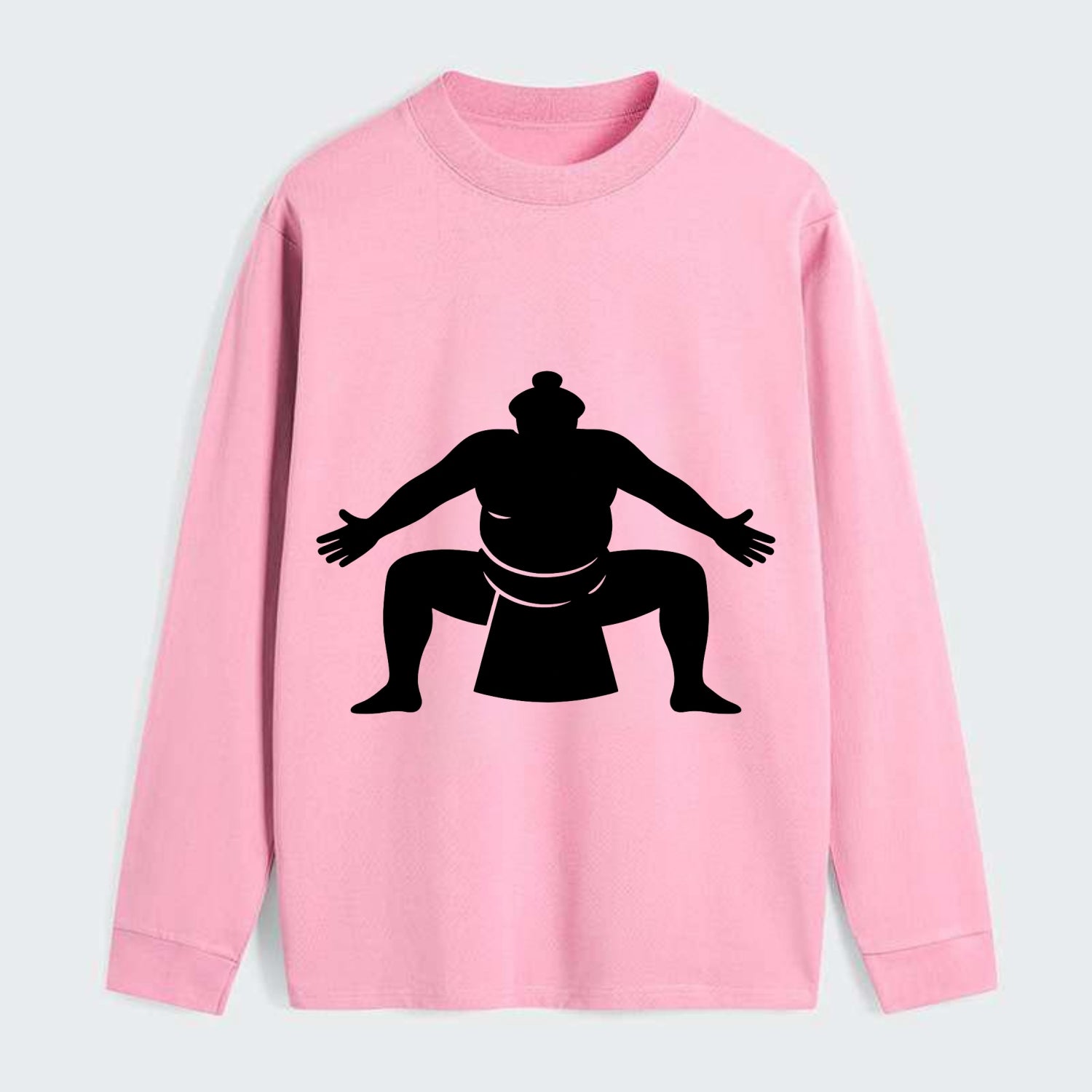 Japanese sumo wrestler ceremonial stance - Classic Long Sleeve Shirt - Pink