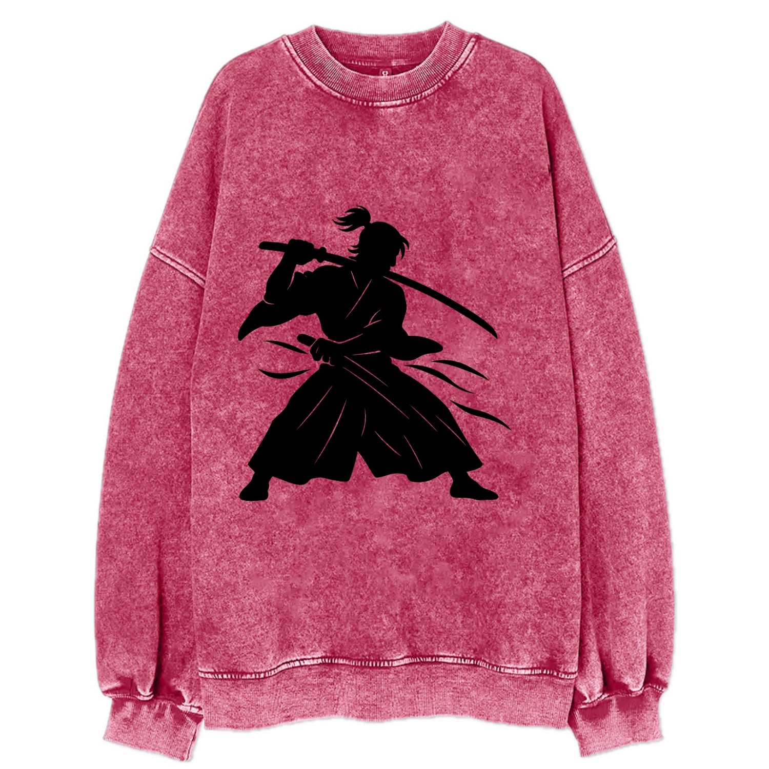 Japanese samurai sword draw - Vintage Sweatshirt - Pink