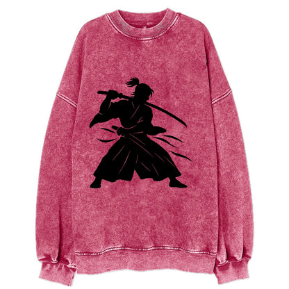 Japanese samurai sword draw - Vintage Sweatshirt - Pink