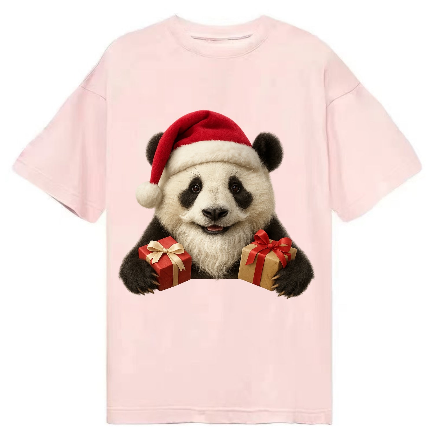Santa Panda  - Classic T-shirt - Pink