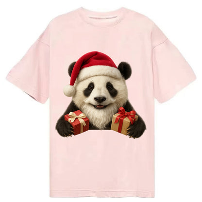 Santa Panda  - Classic T-shirt - Pink