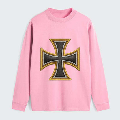 Teutonic Cross  - Classic Long Sleeve Shirt - Pink