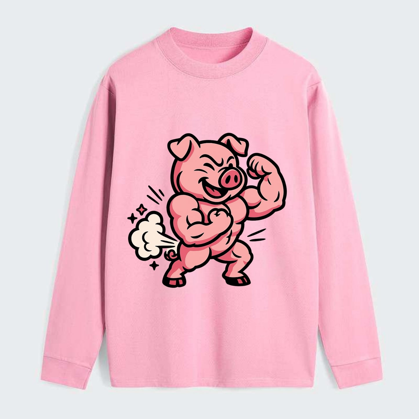 Strong Pig - Classic Long Sleeve Shirt - Pink