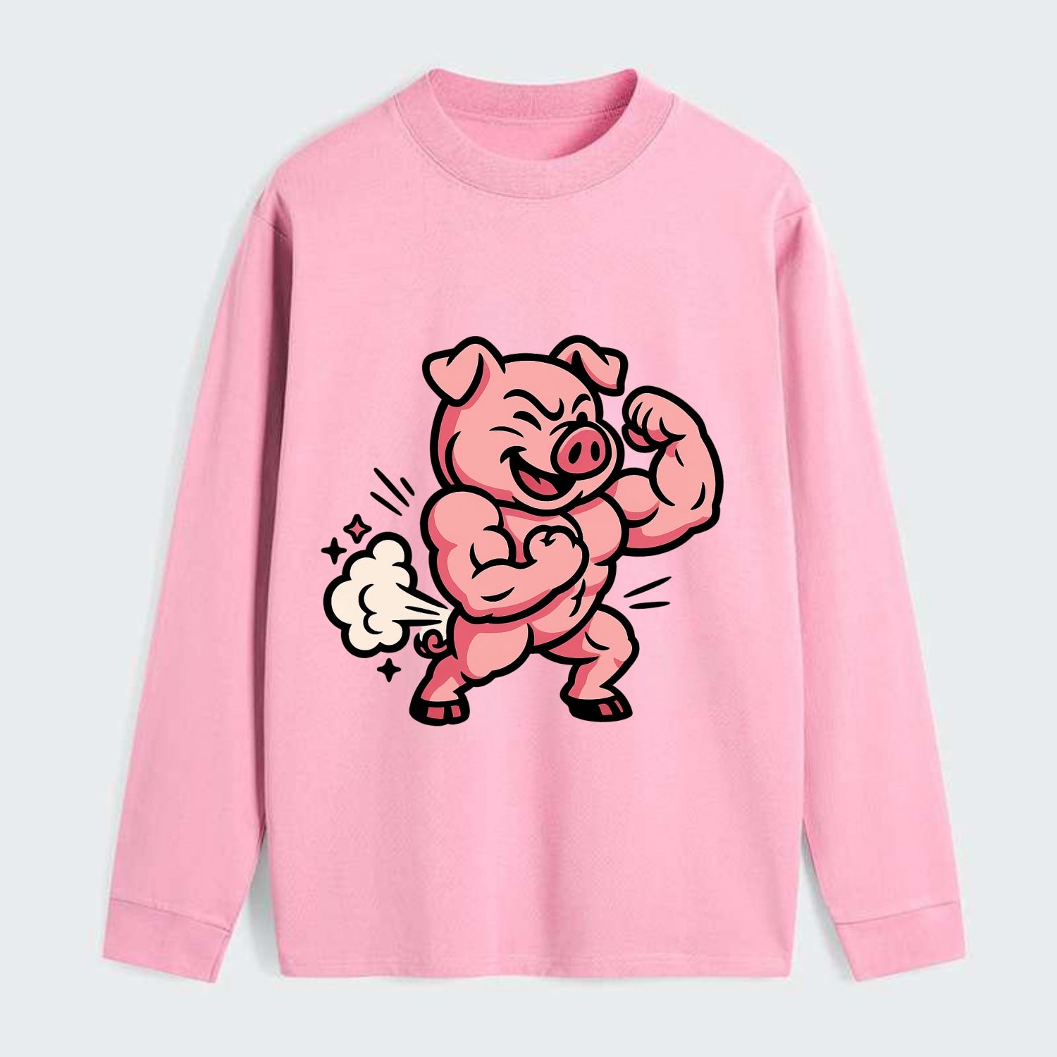 Strong Pig - Classic Long Sleeve Shirt - Pink