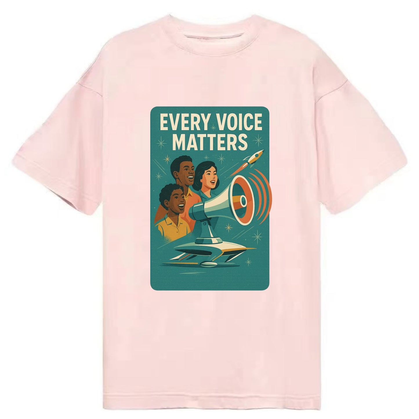 Diverse voices being heard and amplified - "Every Voice Matters" - inclusive - Classic T-shirt - Pink