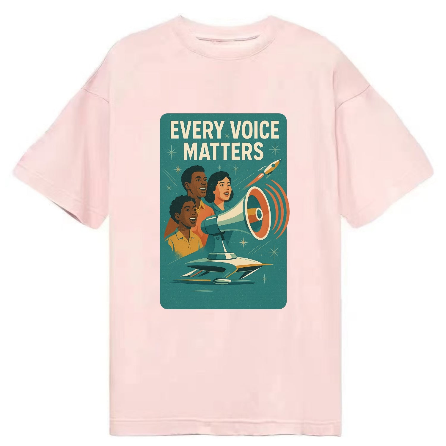 Diverse voices being heard and amplified - "Every Voice Matters" - inclusive - Classic T-shirt - Pink