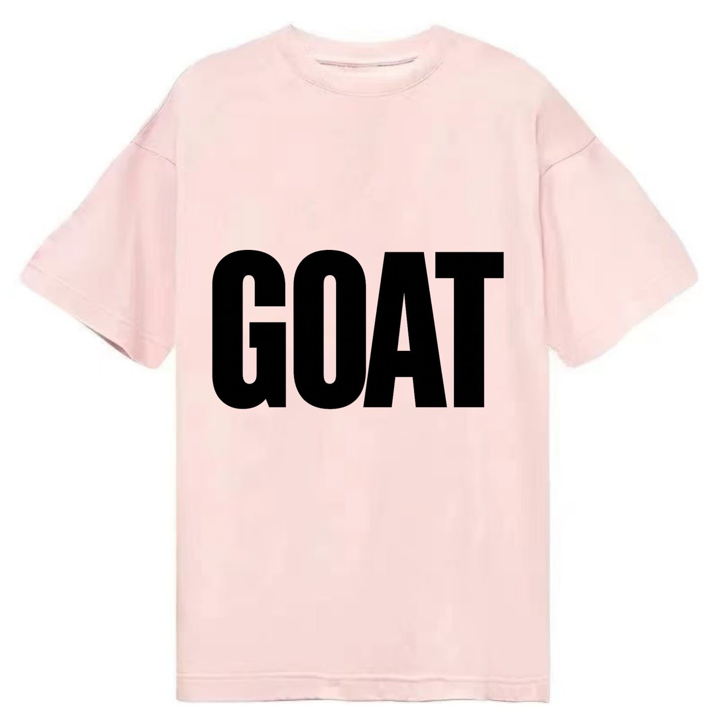 Bold typography design - "GOAT" - greatest of all time - Classic T-shirt - Pink
