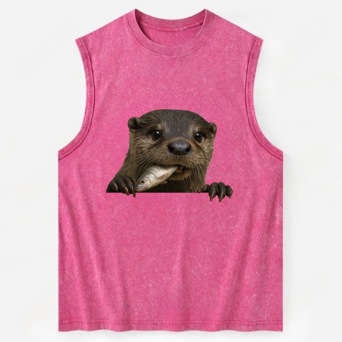 River Otter  - Vintage Washed Tank - Pink