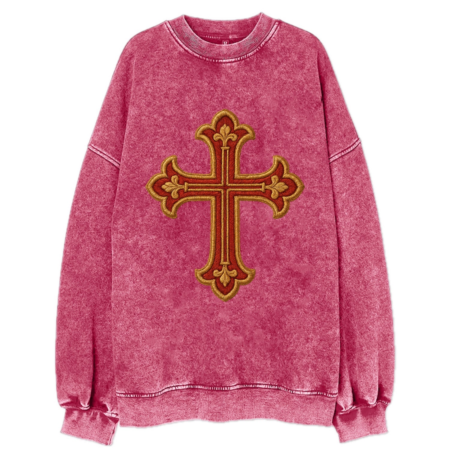 Armenian Cross - Vintage Sweatshirt - Pink