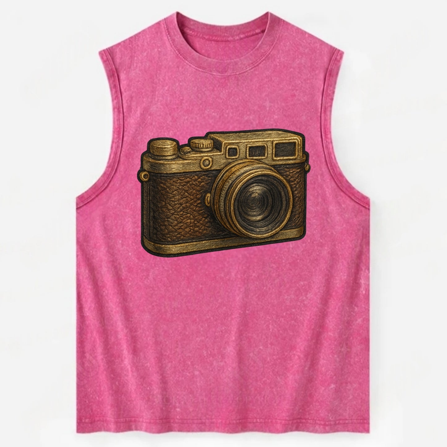 Film Camera  - Vintage Washed Tank - Pink