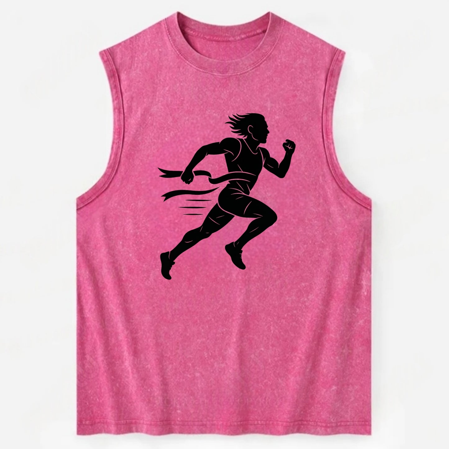 Runner sprinting finish line - Vintage Washed Tank - Pink