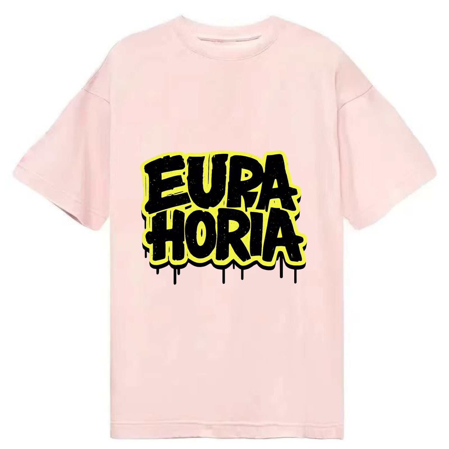 Bold typography design - "EUPHORIA" - intense happiness, ecstasy - Classic T-shirt - Pink