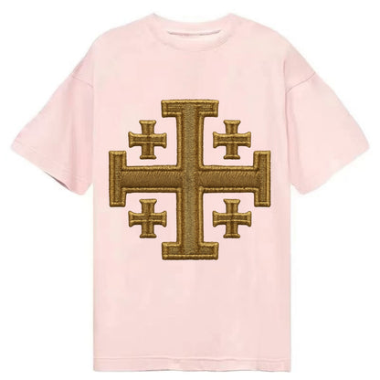 Jerusalem Cross  - Classic T-shirt - Pink