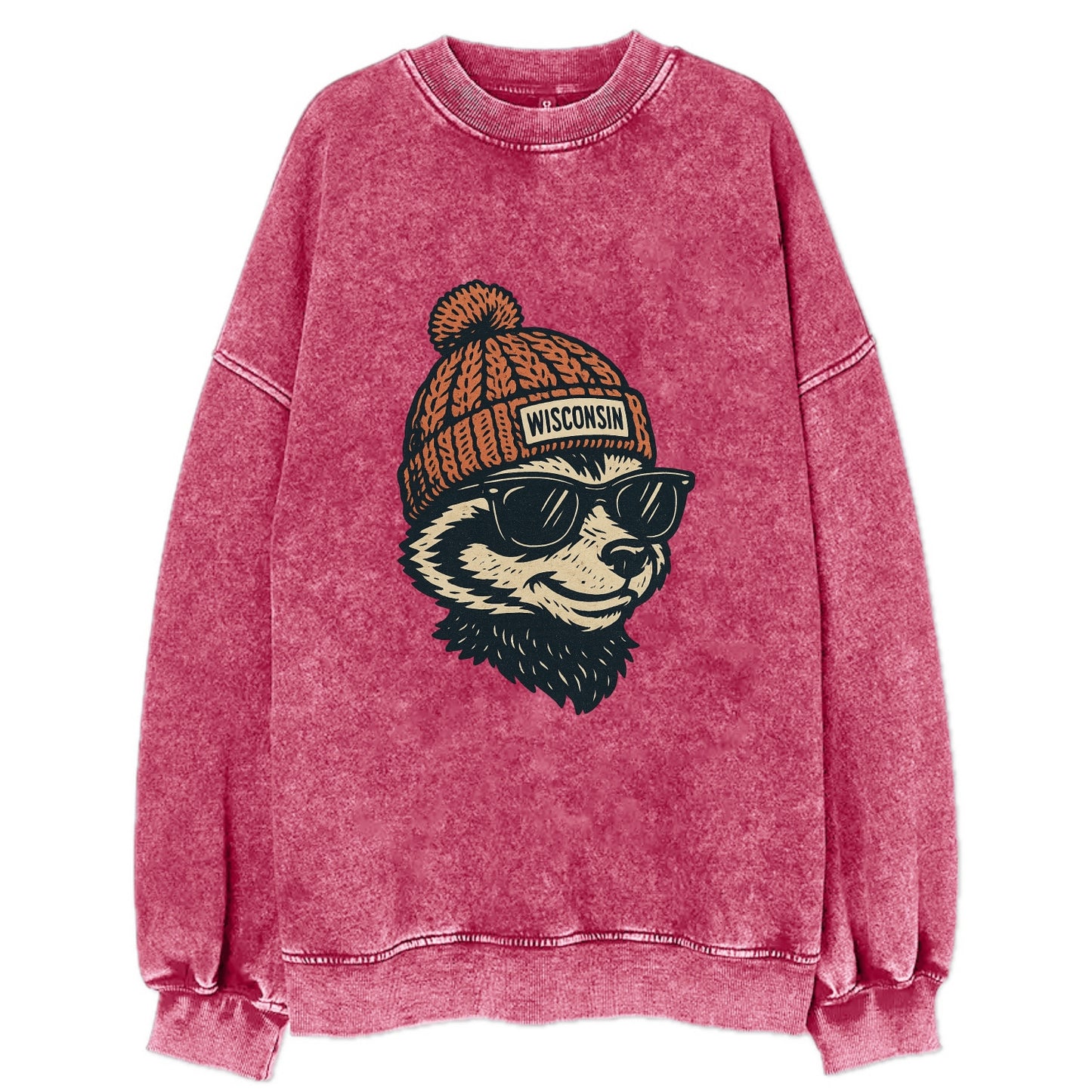 Madison Badge - Vintage Sweatshirt - Pink