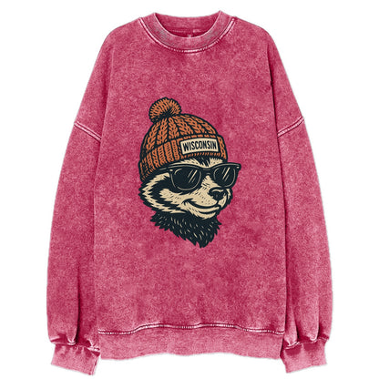 Madison Badge - Vintage Sweatshirt - Pink