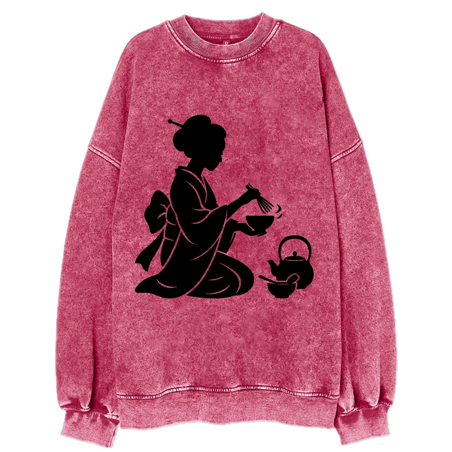 Geisha traditional tea ceremony - Vintage Sweatshirt - Pink