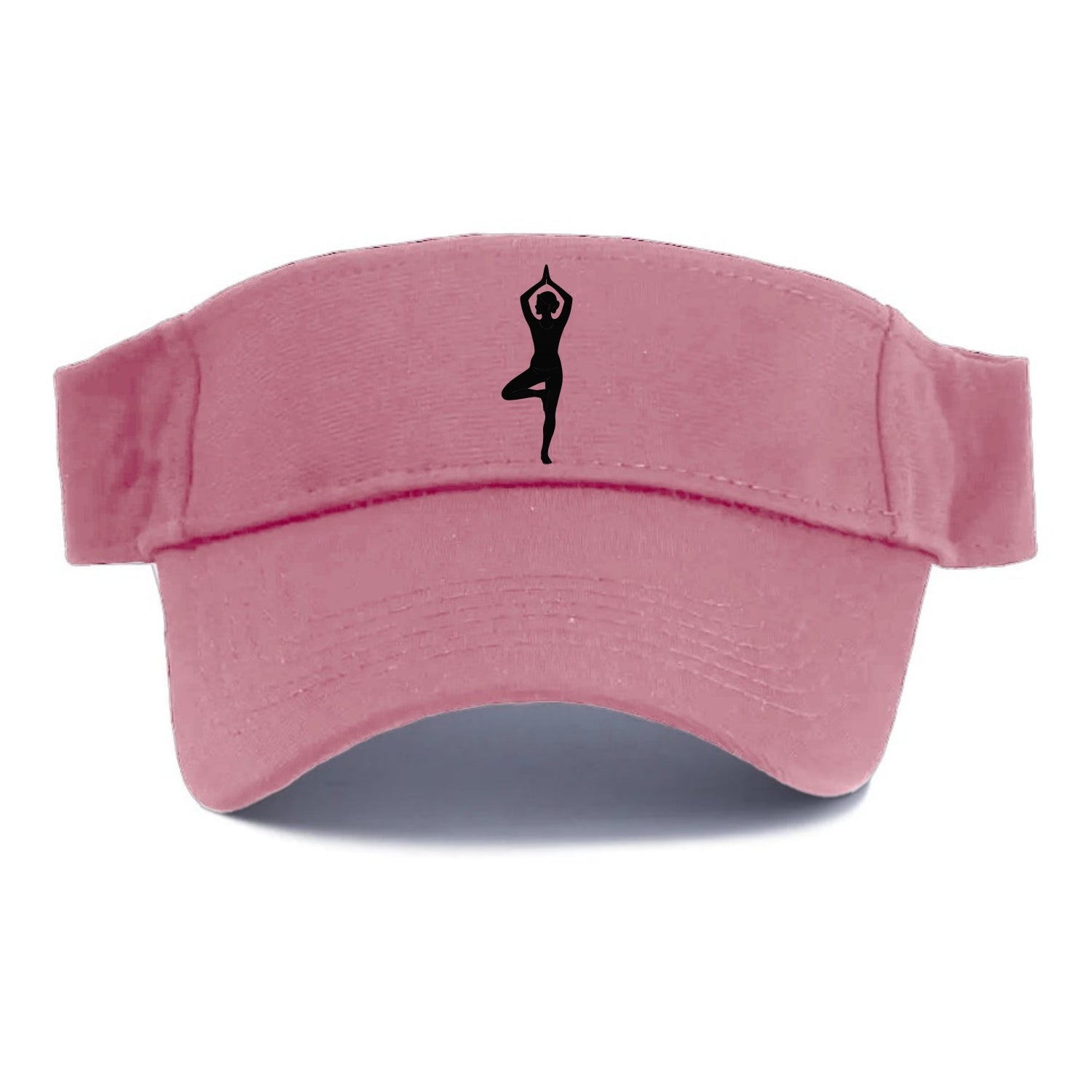 Yogi in tree pose silhouette - Visor - Pink