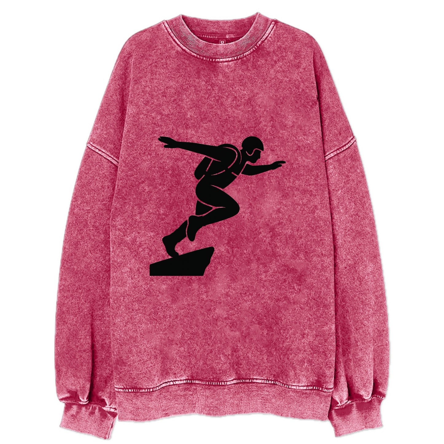 Base jumper launching off - Vintage Sweatshirt - Pink