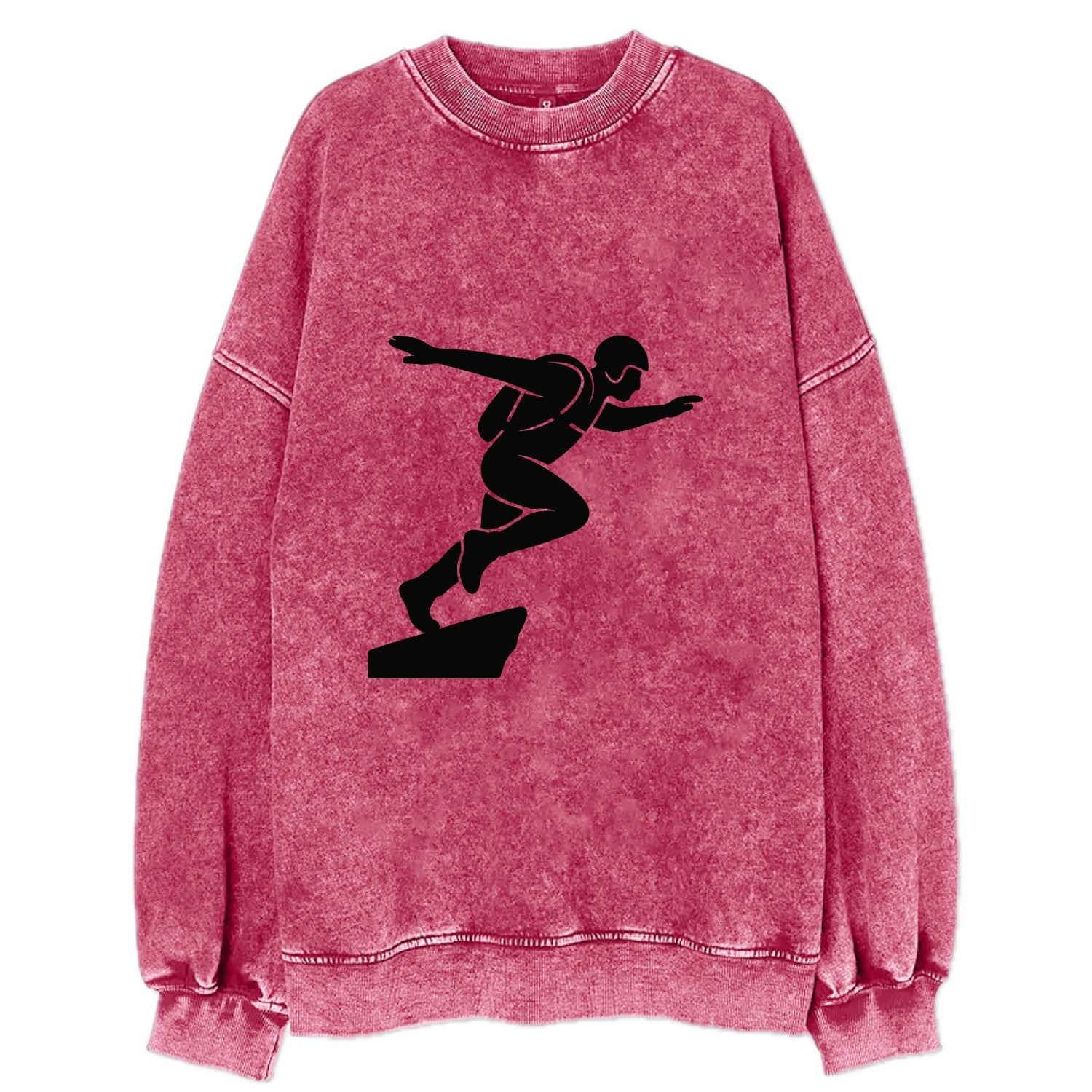 Base jumper launching off - Vintage Sweatshirt - Pink