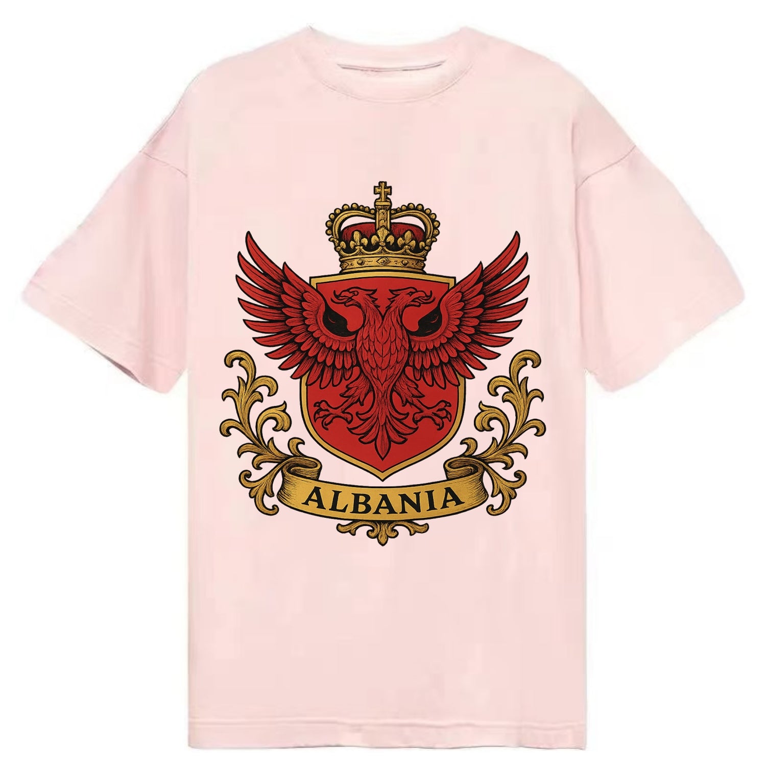 Albania Heritage Badge  - Classic T-shirt - Pink