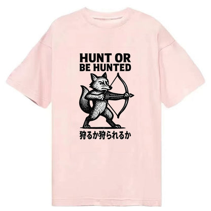 Hunt or Be Hunted - Fox drawing bow and Classic T-shirt - Pink
