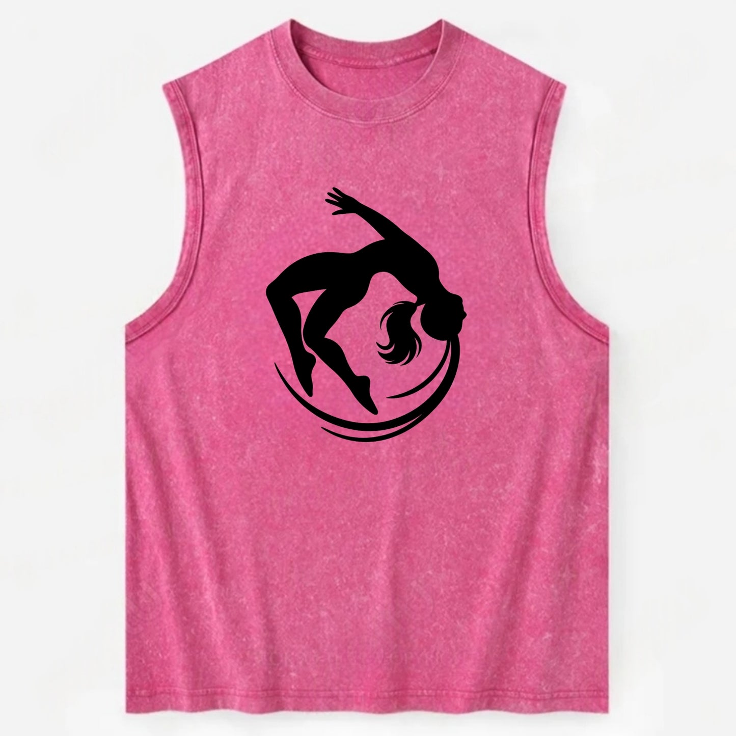 Gymnast mid-backflip rotation - Vintage Washed Tank - Pink