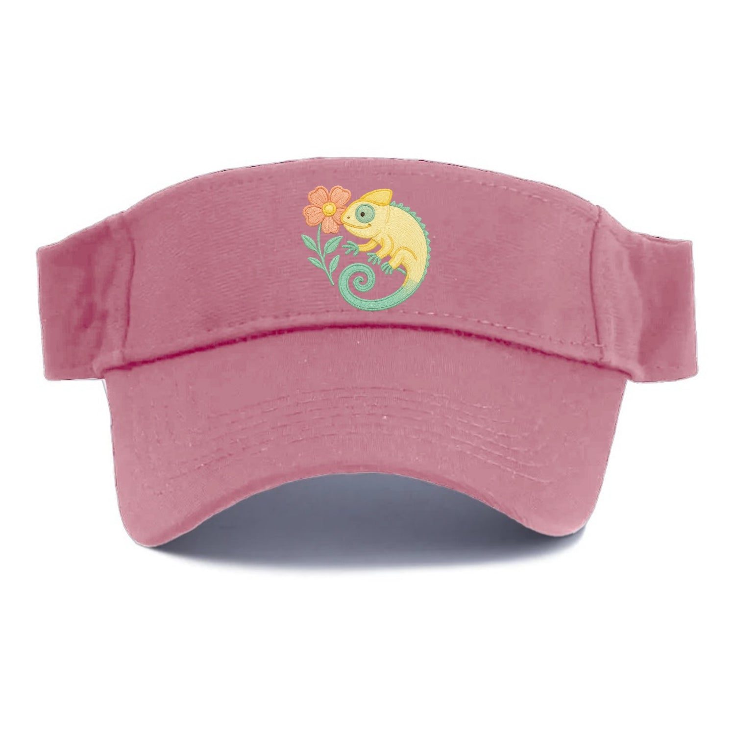 Yellow Chameleon - Visor - Pink