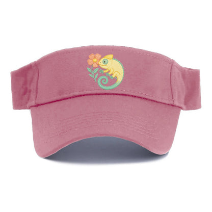 Yellow Chameleon - Visor - Pink