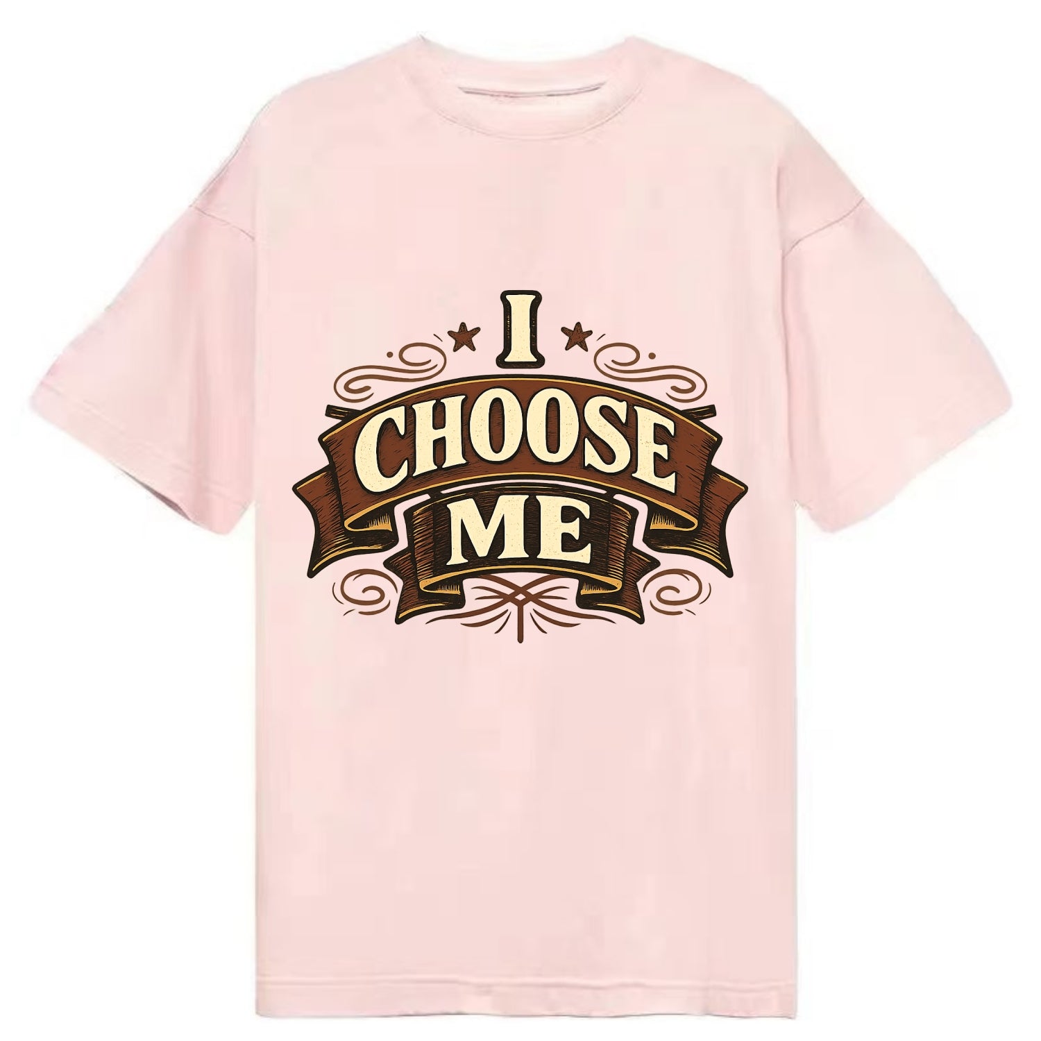 Bold typography design - "I CHOOSE ME" - self-priority, self-selection - Classic T-shirt - Pink