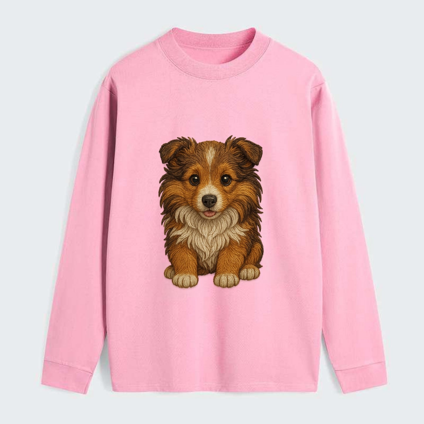 Baby Shetland Sheepdog Puppy - mini collie look, flowing mane, - Classic Long Sleeve Shirt - Pink