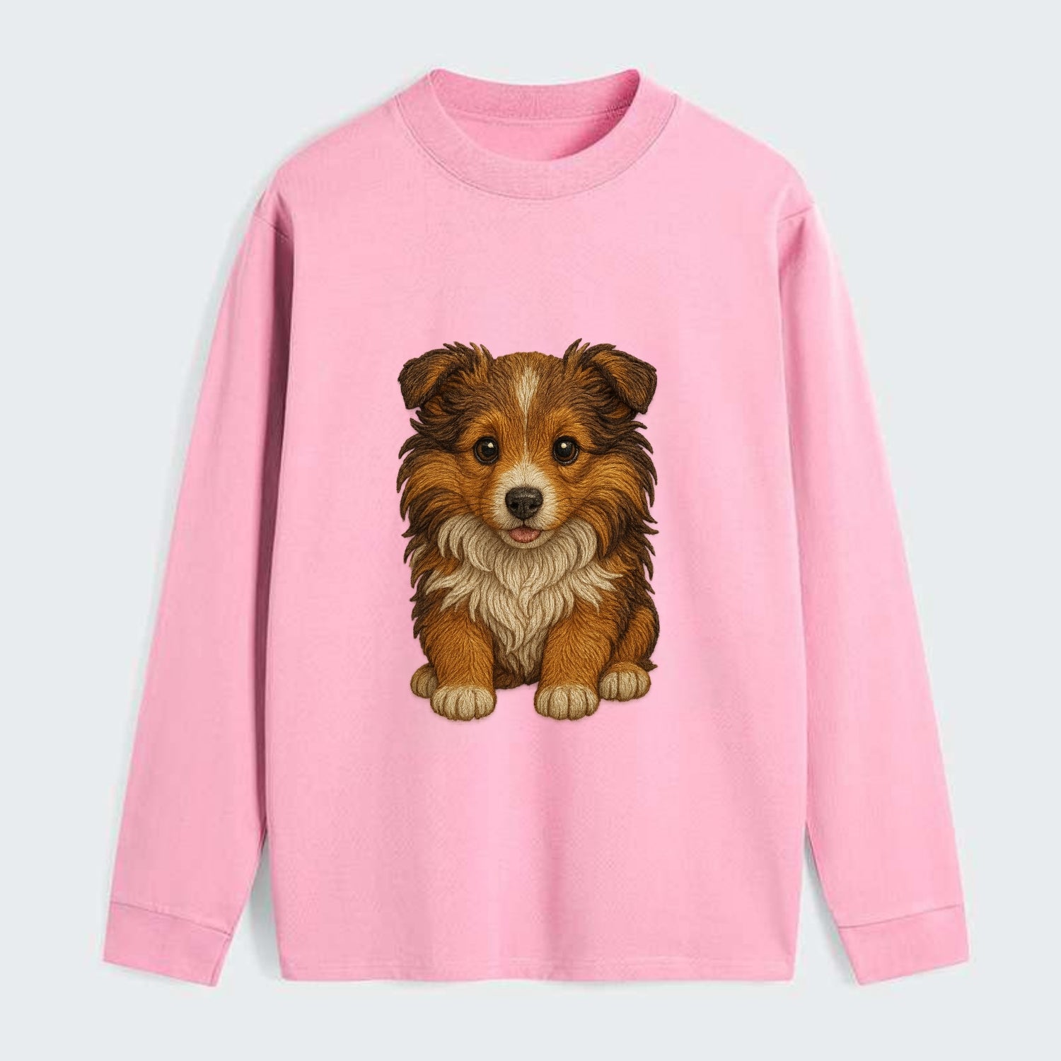 Baby Shetland Sheepdog Puppy - mini collie look, flowing mane, - Classic Long Sleeve Shirt - Pink